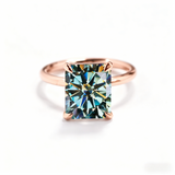 Ruby/Sapphire/ZambiaMoissanite Plated 11-Color Radiant-Cut Ring Classic Ladies' Jewelry Holiday Gift Anti-Allergic