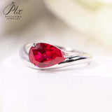 S925 Ring With 3CT Pear Shaped Moissanite D Color/Ruby/Sapphire/Colombian Emerald /Zambian Emerald VVS1 Clarity Customized For Banquet & Festival Gifts