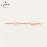 Elegant Moissanite Teardrop Bracelet Pear Shape Gem Beaded Chain Chic Women’s Everyday Jewelry Delicate Shine Fashion Gift