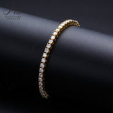 Moissanite Bracelet 3mm D Color VVS1 925 Sterling Silver GRA Factory Direct Hypoallergenic Comfortable Daily Commute Jewelry