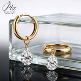Lab Grown Diamond Earrings New Arrival Design 10K/14K/18K Solid Yellow Gold Pear Cut 1ct DEF VS Minimalist Stud Earrings for Women Hypoallergenic for Daily Wear Factory Direct Supply