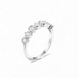 Diamond Eternity Ring with 0.7CT D Color Round Moissanite 10k 14k 18K Gold Plated 925 Silver for Women Wedding Engagement Jewely