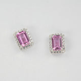 Customized Earrings Emerald Princess Ruby Sapphire Colombia Padparadscha S925 Styles Ear Studs for Thanksgiving Christmas Gift