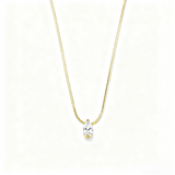 10K 14K 18K Yellow Gold Snake Chain Necklace 2CT Pear Cut Lab Diamond Pendant Necklace Custom Birthday Anniversary Gift