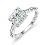 Dainty 1 Carat Princess Cut Champagne Moissanite Ring