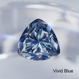 Lab Grown Loose Moissanite Diamond Wholesale Multicolor Trillion Shape VVS1 Clarity for Gemstone Making GRA Certificate Beads
