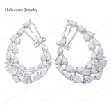 3x5mm Moissanite Lab Grown Diamond Pear Cut 925 Sterling Silver Earrings D Color VVS1 Clarity  Perfect for Daily Wear