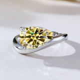 S925 Ring With 3CT Pear Shaped Moissanite D Color/Ruby/Sapphire/Colombian Emerald /Zambian Emerald VVS1 Clarity Customized For Banquet & Festival Gifts