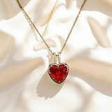 Heart Shaped Bezel Set Necklace 925 Sterling Silver 10K/14K/18K Gold Exquisite Lab Grown Gemstone As An Anniversary Gift