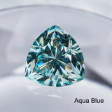 Lab Grown Loose Moissanite Diamond Wholesale Multicolor Trillion Shape VVS1 Clarity for Gemstone Making GRA Certificate Beads