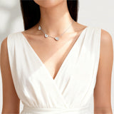 Gradient Moissanite Necklace for Women 3 Gems Pear Cut Certified Luxury Pendant 0.5-5CT Jewelry Sterling Silver 925