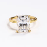 Ruby/Sapphire/ZambiaMoissanite Plated 11-Color Radiant-Cut Ring Classic Ladies' Jewelry Holiday Gift Anti-Allergic