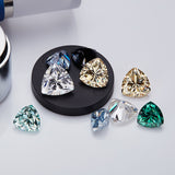 Lab Grown Loose Moissanite Diamond Wholesale Multicolor Trillion Shape VVS1 Clarity for Gemstone Making GRA Certificate Beads