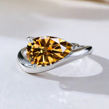 S925 Ring With 3CT Pear Shaped Moissanite D Color/Ruby/Sapphire/Colombian Emerald /Zambian Emerald VVS1 Clarity Customized For Banquet & Festival Gifts