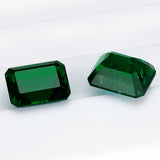 Loose Multi-Size Emerald-Shaped Zambian Emeralds Are Hypoallergenic Providing Excellent Raw Materials For Designing DIY Christmas Gift Hair Accessories