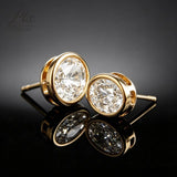 Lab Grown Diamond Earrings Glam Oval Cut 2ct DEF VS 10K/14K/18K Solid Yellow Gold for Women Ideal Gift Daily Wear