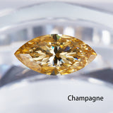 Loose Moissanite Stone Marquise Cut 0.3-10 CT  Few Colors  D Green Blue Black Champagne Color  Excellent Cut Grade Test Positive