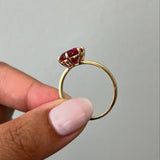 Customize Ring 6 Prongs Round Lab Grown Ruby Sapphire Columbia 925 Sterling Silver Wedding Engagement Band Charms Hypoallergenic