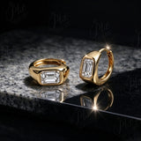 Lab Grown Diamond Stud Earrings  Emerald Cut DEF VS 2ct 925 Silver /10K /14K /18K Punk Style Factory Direct Sale Workplace Friendly Wearable Jewelry for Women