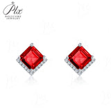 Customized Earrings Emerald Princess Ruby Sapphire Colombia Padparadscha S925 Styles Ear Studs for Thanksgiving Christmas Gift
