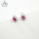 0.8-1.5CT Lab Grown Gemstone Stud Earrings 925 Sterling Silver Material Screw Back Design Suitable for Halloween/Christmas Gifts