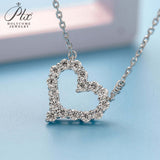Heart Shape Moissanite Pendant Necklace Women Only Gifts For Festivals And Anniversaries