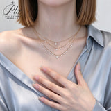Lab Grown Diamond Necklace 10K4K/18K Gold Pear/Round Shape DEF Color Pendant Hypoallergenic Direct from Factory Daily Office Wear Perfect Gift
