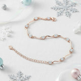 Moissanite Curve Wave Bracelet Adjustable Chain Chic Women’s Jewelry Subtle Sparkle Minimal Design Everyday Wear