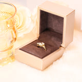 Total 2CT Moissanite Custom Ring Three-Pear Cut D/VVS1 Clarity S925 Silver Sparkling Exquisite Engagement Christmas Gift