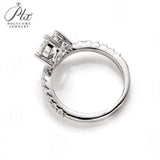 Round Shape Moissanite Wishbone Ring Women Only Gifts For Festivals And Anniversaries