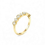 Diamond Eternity Ring with 0.7CT D Color Round Moissanite 10k 14k 18K Gold Plated 925 Silver for Women Wedding Engagement Jewely