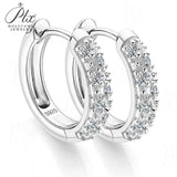 Moissanite Earring 1.6mm Diamond D Color VVS1 925 Sterling Sliver Plated White Gold Hoop Earring for Women Wedding Party Jewelry