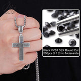Dazzling Moissanite Hip-hop Cross Necklace - Hypoallergenic Choice for Easter Gifting to Family For Both Men and Women