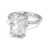 Radiant Cut Ring with 5CT D Color Moissanite Diamond 10k 14k 18K Gold Plated 925 Silver for Women Man Engagement Wedding Jewely