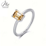 Emerald Cut Ring 1-10CT Moissanite&Ruby&Sapphire&Zambian 925 Sterling Silver Wedding Eternal Band Anniversary Gift Classical