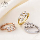 1.8CT Moissanite Pear Cut Minimalist Open Ring White Gold Yellow Gold Rose Gold Radiant Light Women Fine Jewelry