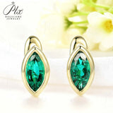 1CT Marquise Earrings D Color Moissanite/Ruby/Colombian 10k 14k S925 Plated Gold Ear Stud for Woman Engagement Christmas Party