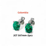 2-8CT Oval Moissanite Earrings for Women Solid 925 Sterling Silver Lab grown Gemstone Screw Back Design Hypoallergenic