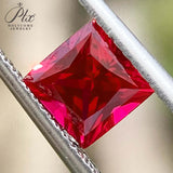 Multi-Size Princess-Cut Lab-Grown Ruby Wholesale Which Can Be Used As DIY Jewelry Raw Materials Such As Rings Earrings Necklaces Etc