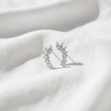 Earrings with 2.4CT D Color Marquise Cut Moissanite 925 Silver Plated White Yellow Rose Gold Ear Stud Women Fashion Daily Jewely