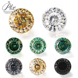 Moissanite Loose Stone Multicolor Primary Color Round Shape Hundred Sided Cut with GRA Certificate Jewelry Rings Earrings Making
