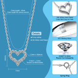 925 Sterling Silver D Color Heart Moissanite Stone Necklace Diamond  Clarity for Women Jewelry Pendant