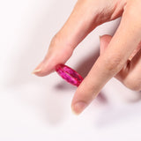Lab Grown Yellow Garnet & Lab Grown Ruby Ring AGL Certified Faceted Cut Band Direct From Factory Elegant Jewelry Suitable For Daily Wear