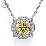 Moissanite 1ct Multicolor Classic Herry Necklace Pendant 925 Sterling Sliver Wedding/Birthday Jewely With Certificates Charms