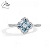 Elegant D VVS1 Color 100% S925 Sterling Silver Moissanite Diamond Ring for Women Engagement Wedding Fine Jewelry Holiday Gifts