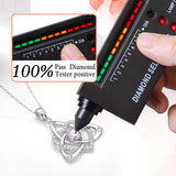 Heart-shaped Clover Necklace 925 Sterling Silver with Moissanite Round Cut VVS1 Jewelry Gift for Women’s Special Occasions