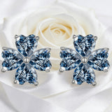 2.4ct Heart Cut Moissanite Earrings White Gold Yellow Gold Romantic Fine Jewelry Gift for Her Valentine Wedding Anniversary