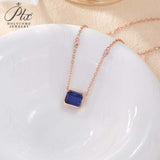 6×8mm Lab Grown Gemstone Emerald Cut Necklace D Color Ruby Sapphire Emerald VVS1 Clarity Banquet Anniversary