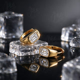 Lab Grown Diamond Stud Earrings  Emerald Cut DEF VS 2ct 925 Silver /10K /14K /18K Punk Style Factory Direct Sale Workplace Friendly Wearable Jewelry for Women