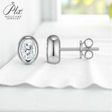 1CT Round Moissanite Diamond Stud Earrings for Women S925 Sterling Silver Earring Wedding Party Fine Jewelry